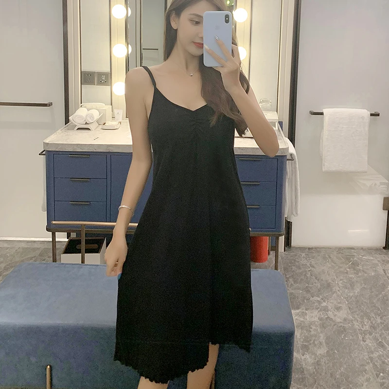 Summer Sexy Backless Loungewear Modal Soft Women Sleepwear Nightwear Sleeping Nightgown Women Casual Night Ladies Home Dressing