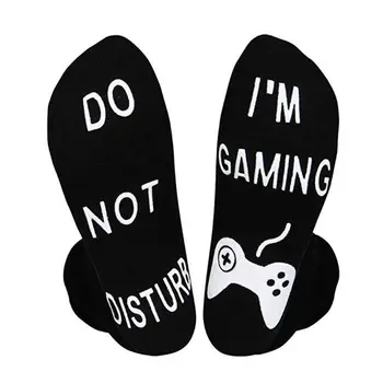 

Women Men Unisex Winter Cotton Long Ankle Socks Funny Words Bottom Gamer Lover Gift Harajuku Solid Color Home Floor Warmer Hip