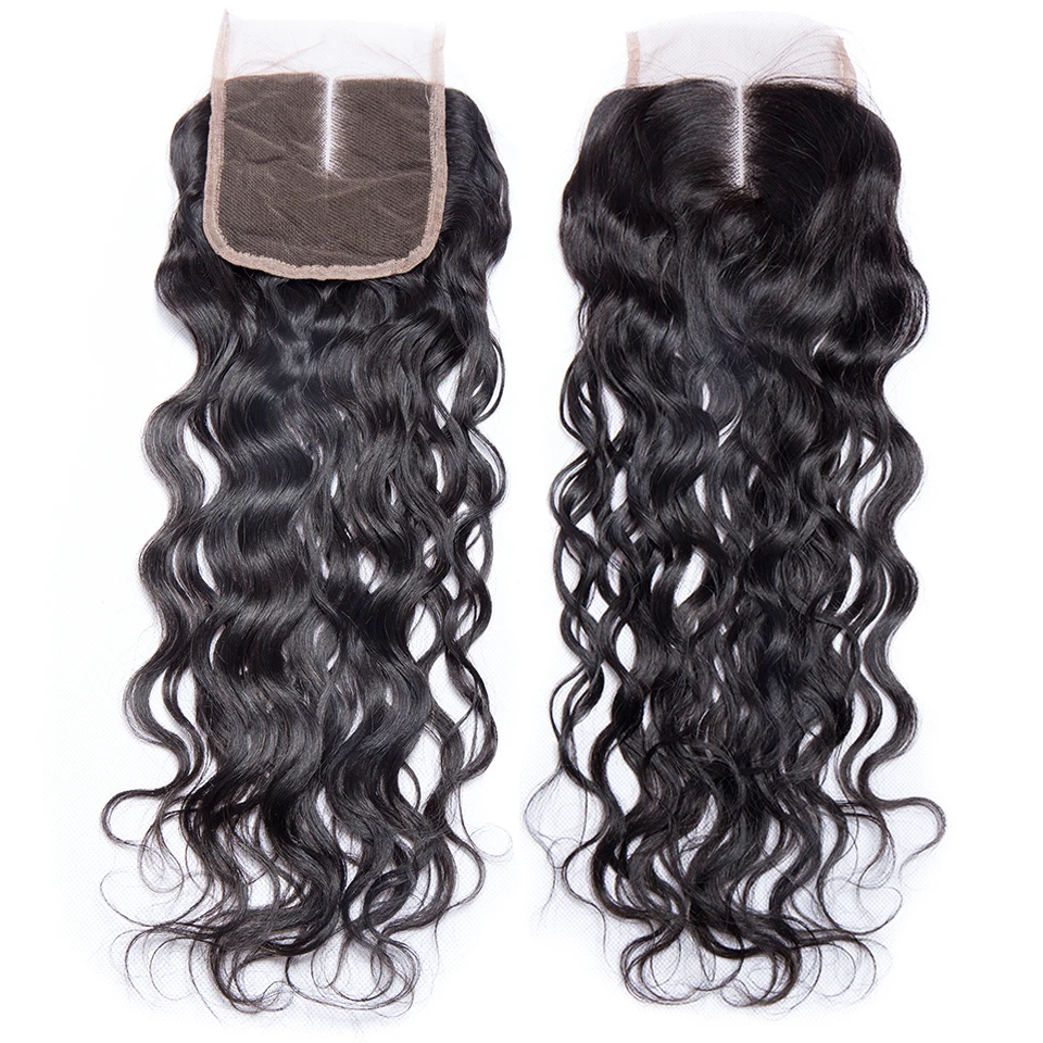 Волнистые пряди с закрытием 8-30 дюймов Пряди с закрытием Maxine Remy бразильские человеческие волосы с низким коэффициентом длинных волос РСТ 10
