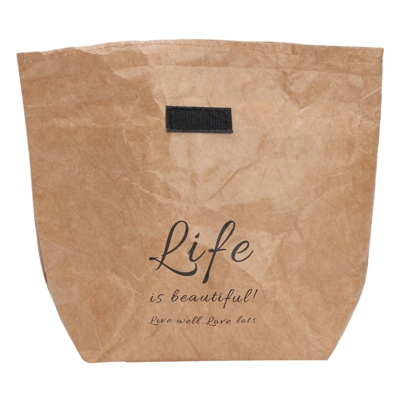 Kraft Paper Snack Lunch Bags Reusable Insulated Thermal Merchandise Grocery Bag | Дом и сад