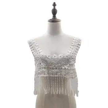 

Black White Fashion Milk Silk Embroidery Lace Collar Water-soluble Hollow Fake Collar DIY Lace Accessories for Clothing