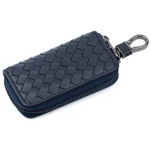 Мужская сумка из натуральной коровьей кожи, кошелек для ключей, модный Аллигатор, черный цвет, кошельки для ключей, чехол для ключей с кнопками, элегантный держатель для ключей, кошелек