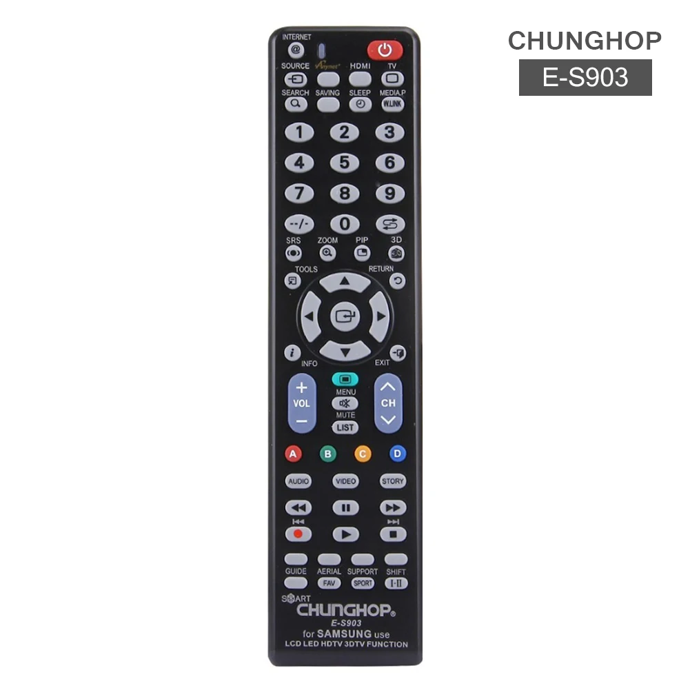 

E-S903 High quatity Universal Smart Remote Control black Air mouse For Samsung LCD LED HDTV TV Box Media Player