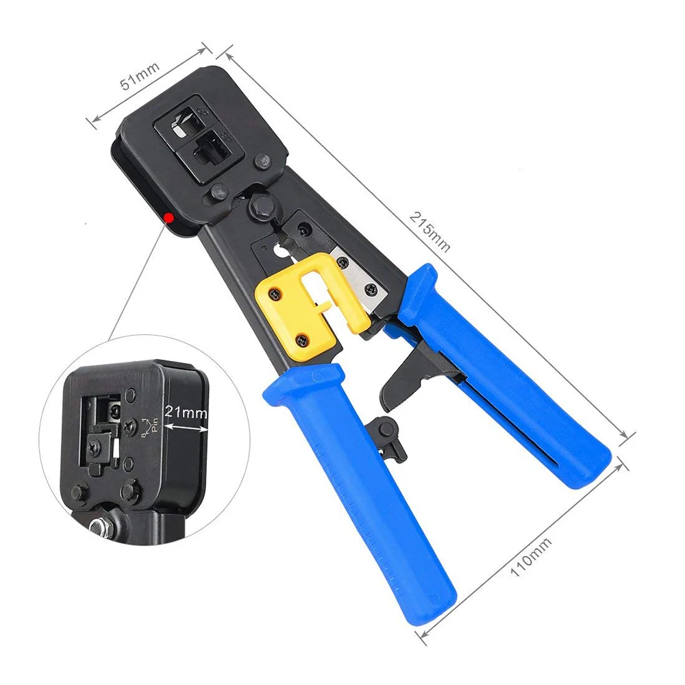 Rj45 Crimper RJ45 Crimping Tool Hand Network Tool Kit for Cat6 Cat5 Cat5e Rj45 Rj11 Connector 8P 6P lan Cable Wires Pliers