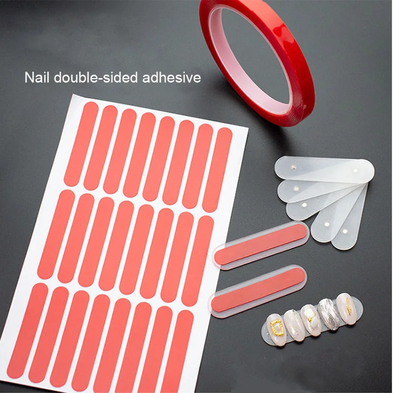 

Waterproof Cut free Nail Transparent Double-sided Tape Nail Adhesive Tape Acrylic Display Salon Use Manicure Tool