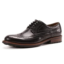  Formal Shoes Men Brand High-End Men's Full-grain Leather Carved Brogue Shoes Man Business Dress Leather Shoes Men EU Size 38-44 