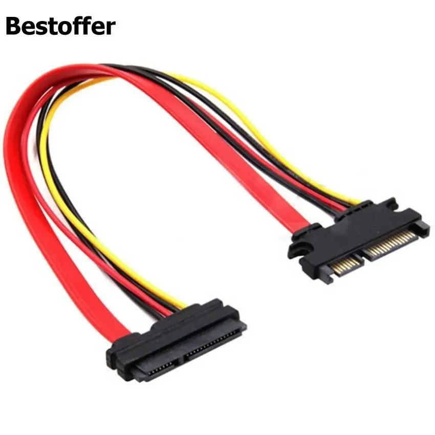 Кабель удлинитель SATA 7 + 15 Pin 22Pin 30 см/50 см|Компьютерные кабели и разъемы| |