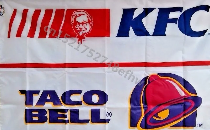 3ft x 5ft 3 x5ft KFC Taco колокол с принтов в виде флажков баннер, флаг из полиэстера Размеры 150*90 см