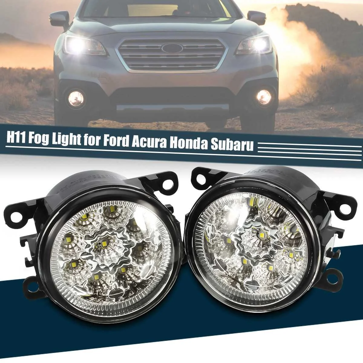 Ceny 2 sztuk samochodowe lampy przeciwmgielne oświetlenie LED światła dla Ford Explorer transit connect skupić się Fusion For honda crosstour CR V Pilot