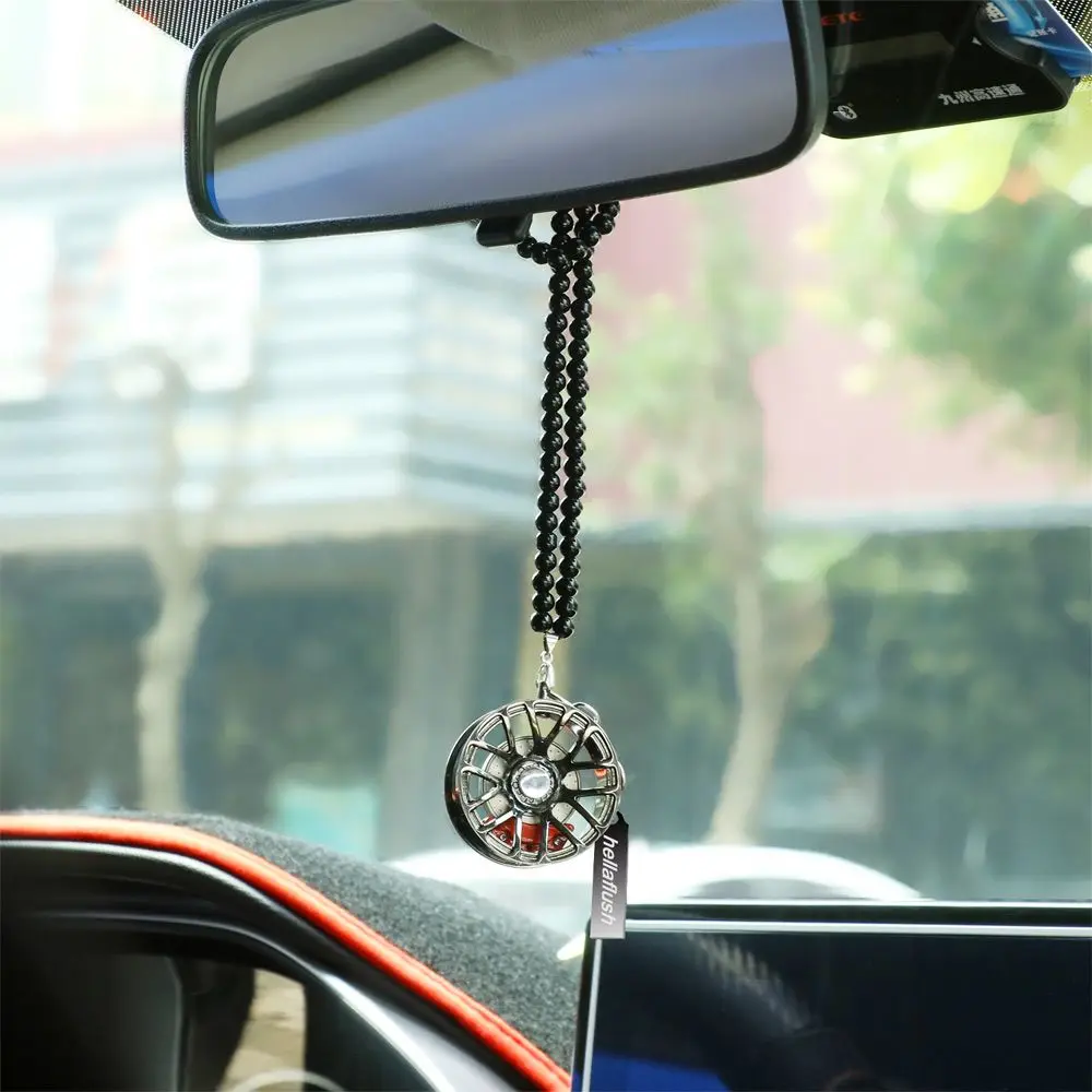 Car Pendant Automobiles Metal Wheel Hub Hanging Car Ornaments Auto Interior  Rear View Mirror Decoration Dangle Trim Accessories