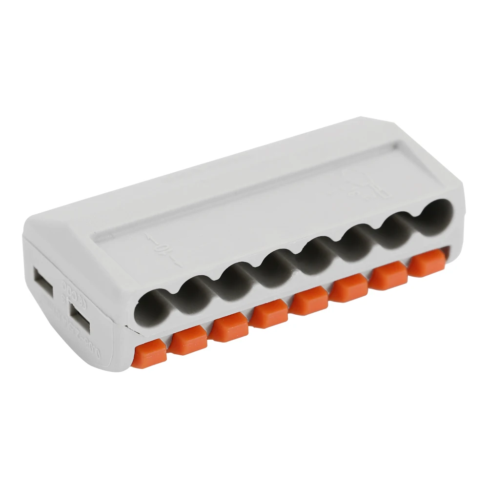 

Hot Flame Retardant 9pcs 8-Way Cable Connector Box Set Universal Fast Electric Wire Connectors Kit Quick Install Terminals