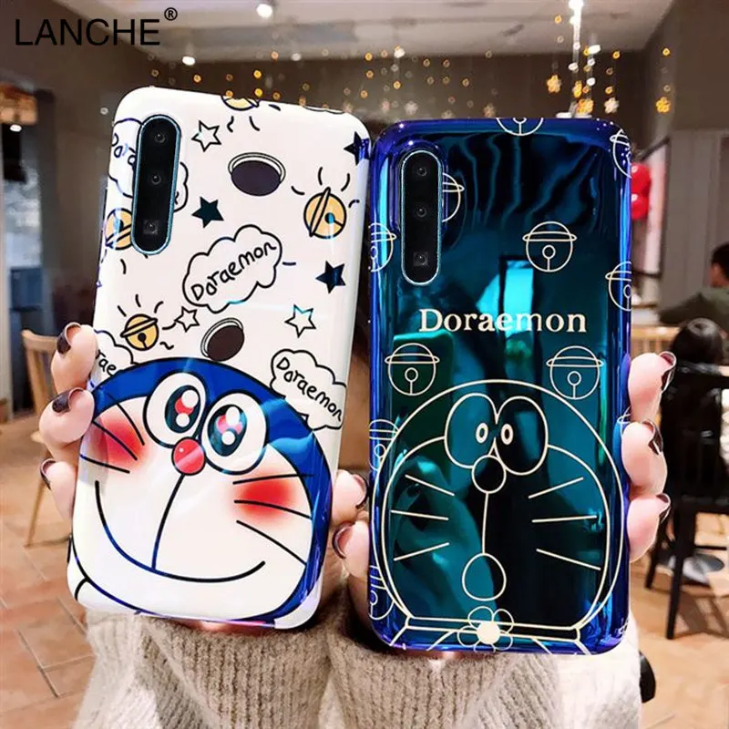 Чехлы для Huawei P20 P30 Lite Mate 10 20 Pro чехол Honor V20 Cute Cartoon Doraemon мягкий силиконовый телефона