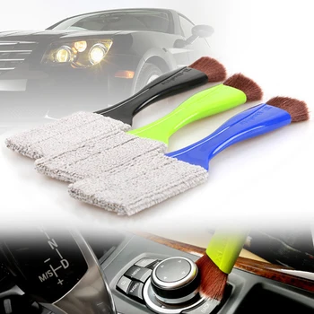 

1pcs Car Air Conditioning Outlet Brush Panel Gap Dusting Remover Double Side Cleaning Brushes Car Wash Tools