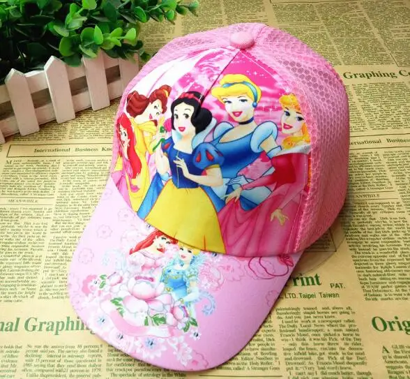1 шт.; милая модная Солнцезащитная шляпа принцессы с героями мультфильмов для девочек; повседневная детская бейсбольная кепка вечерние подарки; WQ-132