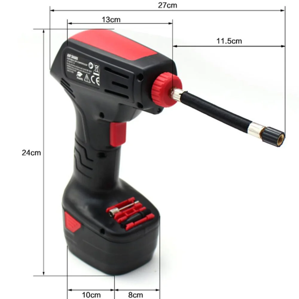 

LCD Digital Inflator Air Compressor Kit Power Charger 1500 MAh Lithium Battery