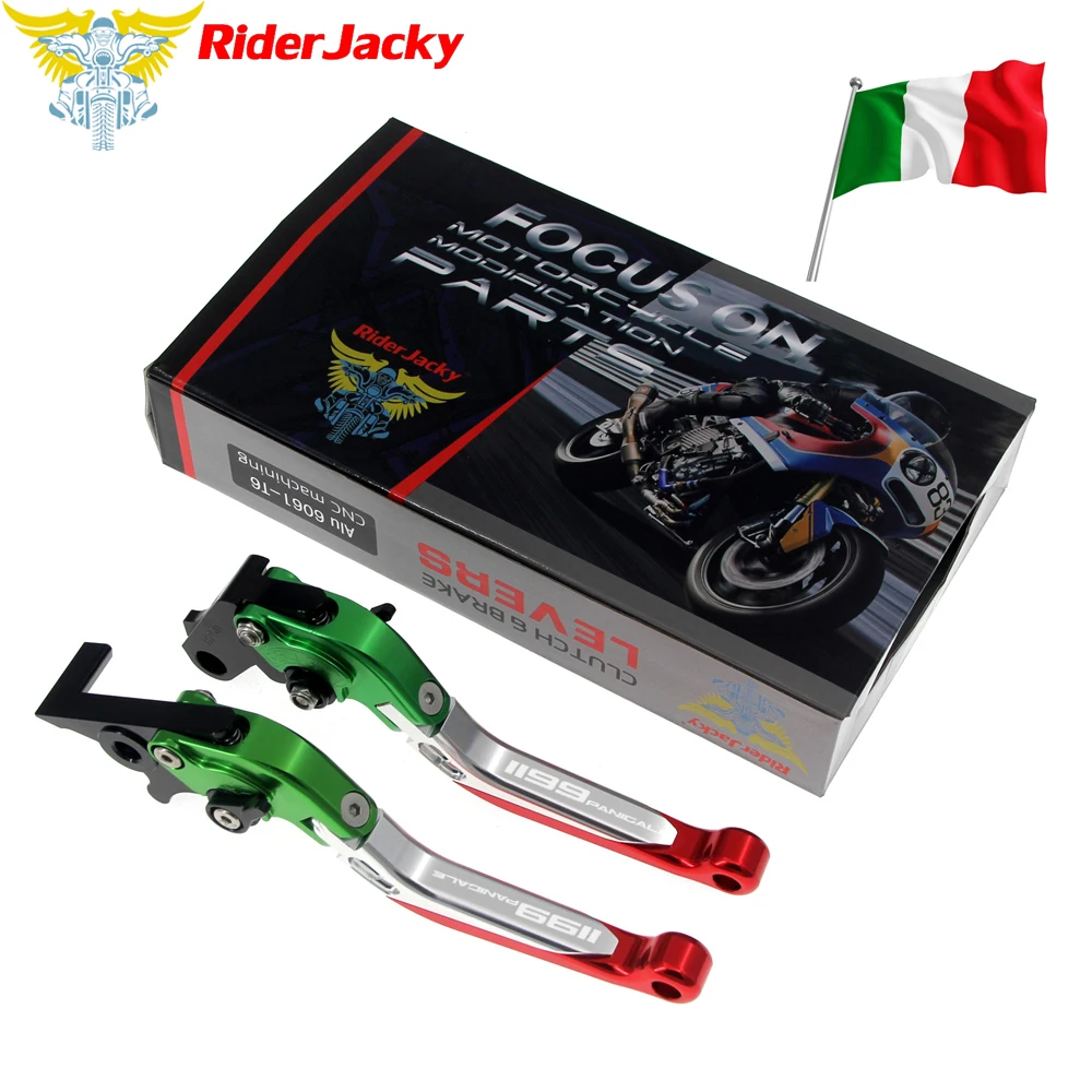 

Italy Flag color For Ducati 1199 Panigale/S/Tricolor 2012-2015 2013 2014 Motorcycle CNC Folding Extendable Brake Clutch Levers