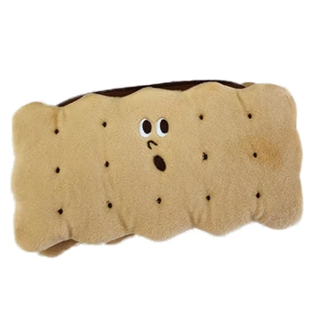 

Sandwich Biscuit Plush Pencil Bag Simple Japanese Large-capacity Cute Stationery Box Girl Heart