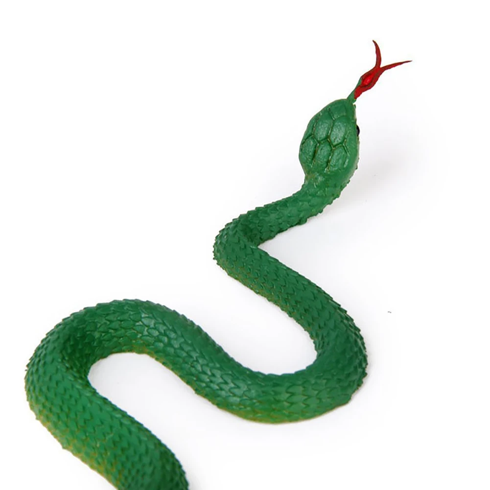 Funny Plastic Trick Scary Emulational Fake Snake Animal Model Toys for Garden Props April Fool's Day Halloween Toy