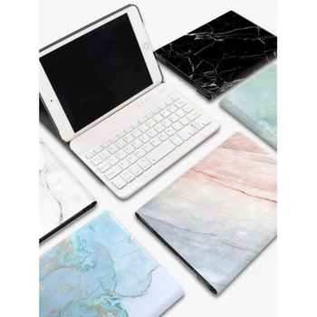 

Marble Case for iPad 9.7 inch 2017 2018 Air 1 2 3 Mini 1 2 3 Protective Cover + Bluetooth Wireless Keyboard