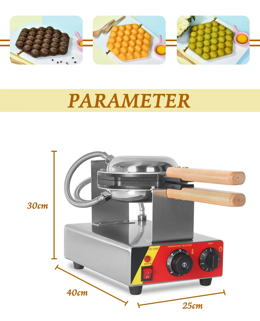 ITOP Commercial Electric Egg Cake Machine egg bubble waffle maker Eggettes puff cake Oven iron maker 110V/220V