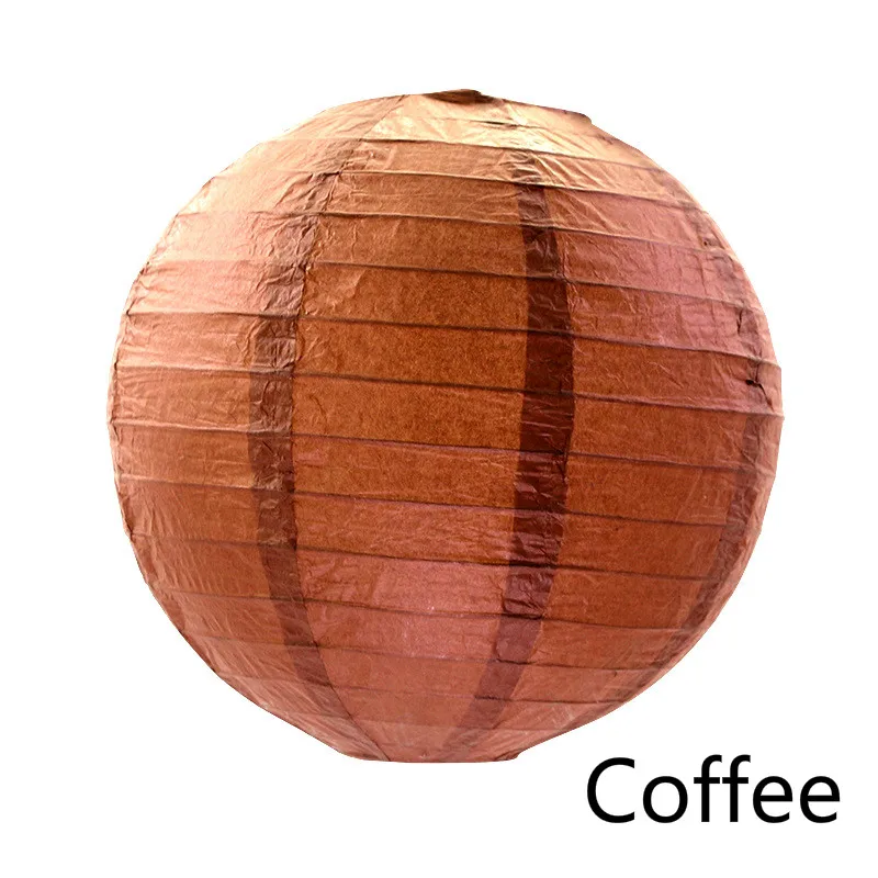 Coffee 10-40 см Китайский бумажный фонарь принадлежности для новогодних праздников, дня рождения, свадьбы, вечеринки, украшения, подарок, ремесло, DIY Lampion фонарь - Цвет: Coffee