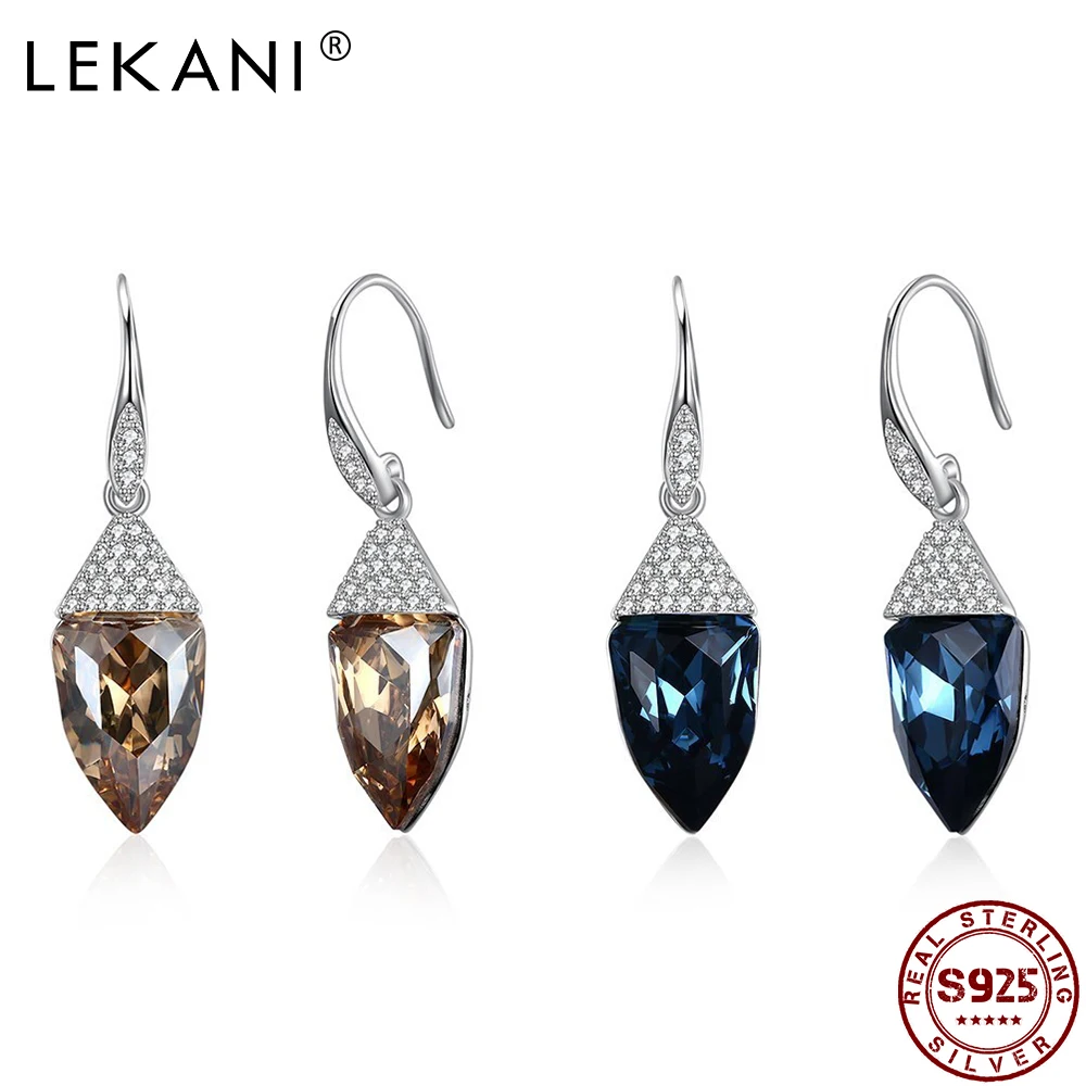 Серьги подвески с кристаллами Swarovski серебро 925 пробы|Серьги-подвески| |
