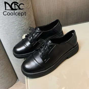 

Coolcept Size 29-46 Women Pumps Shoes Good Quality Platform Cross Strap Shoes Women New Design Fashion Square Heels Footwear