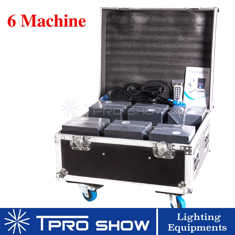 6Pcs Sparkler Machine 1 Fly Case Dmx Stage Special Effect Cold Fireworks Fountain Remote Sparkular For Indoor Outdoor Weddings - Цвет: 6 Machine