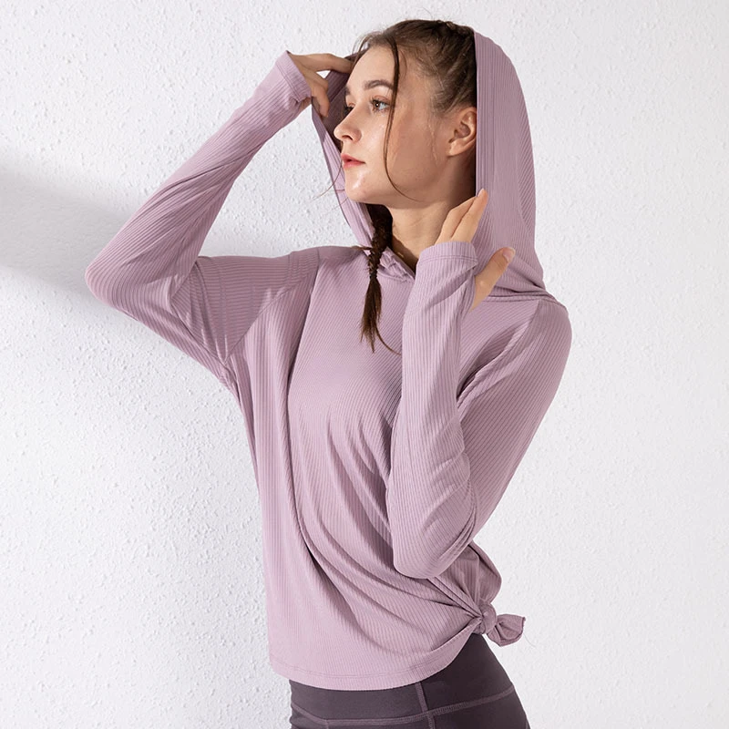 Women Sport Gym Yoga Running Fitness Hoodie Long Sleeve Quick Dry Tops Blouse
