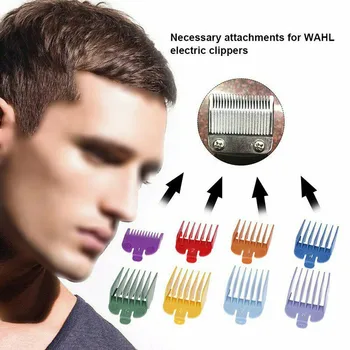

8 Pcs/set Hair Clipper Tooth Guides Combs Cutting Tool Oil Head Electric Clippers Magnet Caliper Limit Comb