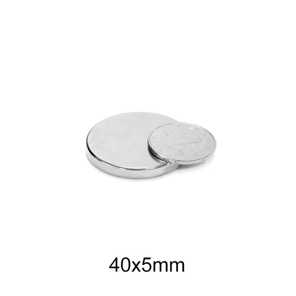 1/2/3/5/10PCS 40×5 Bulk Round Search Magnet 40mm X 5mm Disc Neodymium Magnet 40x5mm Permanent Magnet Strong 40*5 mm
