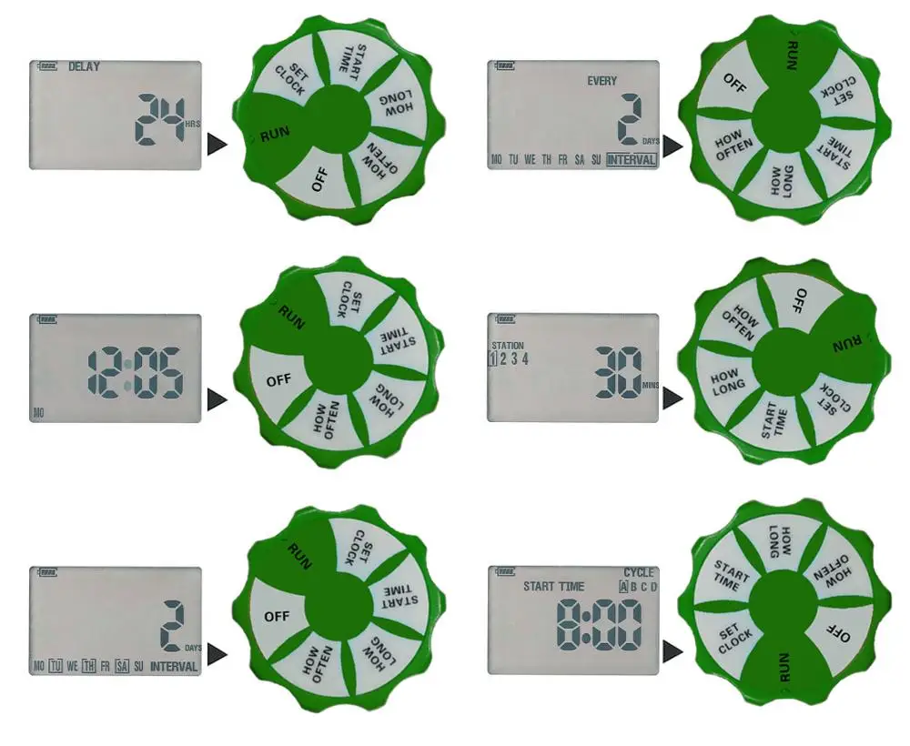 Автоматический 4 зонный таймер полива сада с 2 соленоидными клапанами|water timer|garden