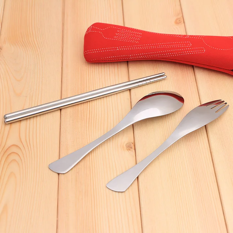 

Zip Cloth Bag Portable Tableware Fishtail Spoon Tableware Small Gifts Can Be Printed Logo Pillow-Shape