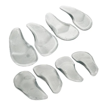 

4 Pairs Silicone Arch Support Insoles Flat Feet Correction Orthotic Insoles Cushion Ease Pain and Reduces Pressure