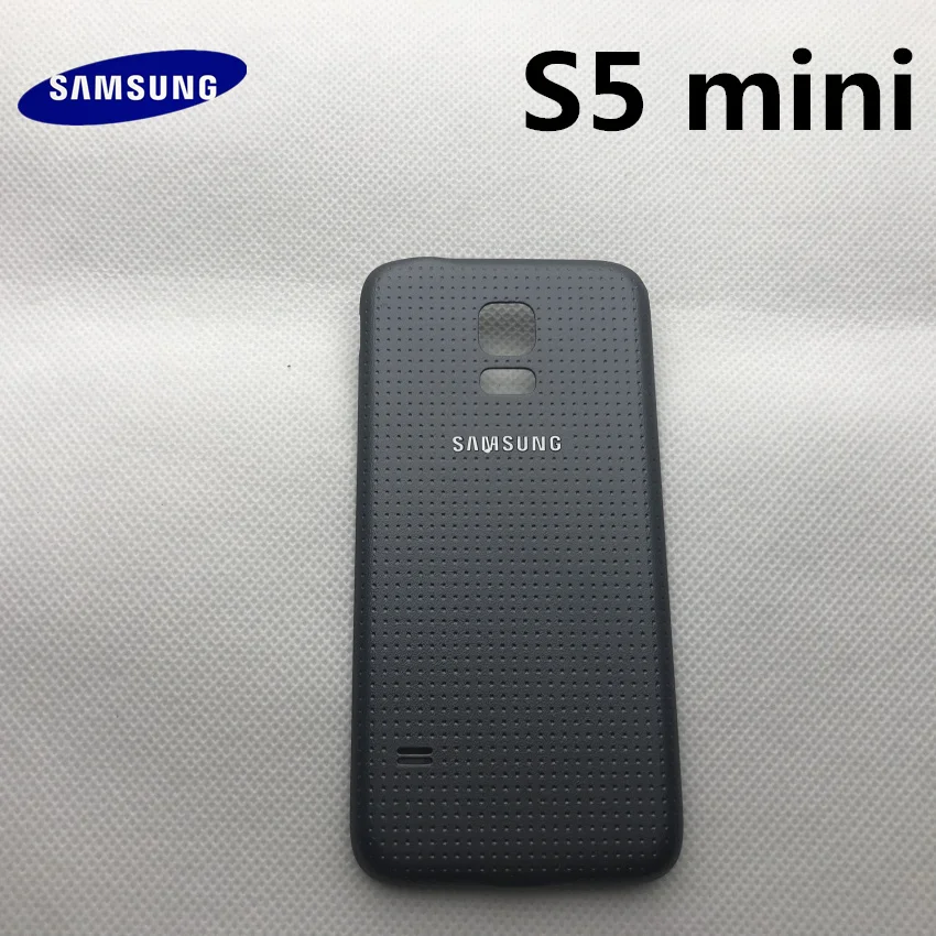 Samsung S5mini задняя Батарея Дверь Крышка батарейного отсека для samsung Galaxy s5 mini G800 G800F G800H сзади Корпус чехол заменить Батарея крышка - Цвет: black