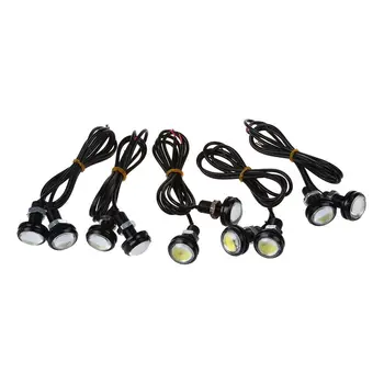 

10pcs 9W 12V 2M LED Eagle Eye Light Car Fog DRL Daytime Reverse Parking Signal WHITE