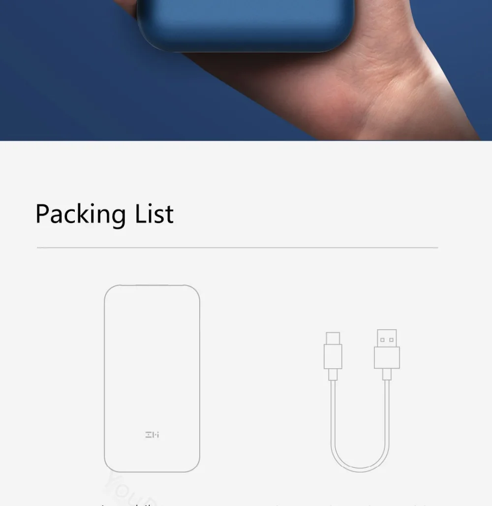 20000 мАч Xiaomi ZMI Мощность банка № 10 Мобильный Мощность Pro 65 Вт двусторонней Быстрая зарядка внешний Батарея зарядное устройство для ноутбука Поддержка для нас