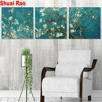 

3 Piece Modern Life Lucky Tree Painting Decoracion 5d diy Diamond Painting full drill Diamond embroidery sale diamond mosaic set