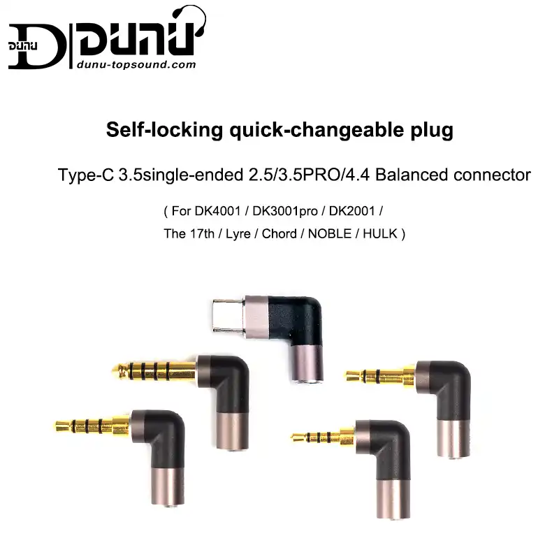 Dunu Self Locking Quick Changeable Plug Type C 3 5 Single Ended 2 5 3 5pro 4 4 Balanced Connector For Android Usb C Phone Earphone Accessories Aliexpress