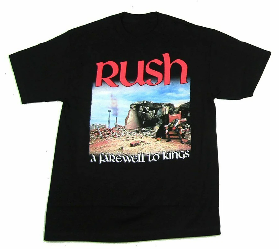 Rush A vehal To Kings черная футболка новая группа Merch новые унисекс Забавные топы