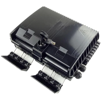 

16 Core Fiber Optic Termination Box 16 Port Optical Fiber Distribution Box 2X16 Core FTTX Fiber Optic Box Splitter Box Black