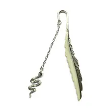 Светящиеся перья семь звезд закладки в виде змеи Ретро звезда месяц шпильки изысканный зернистый светильник металлические флуоресцентные закладки в виде змеи