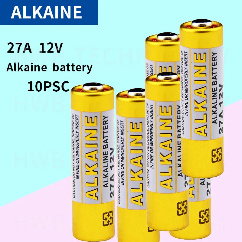 10PCS 27A 12V dry alkaline battery L828 27AE 27MN A27 for doorbell,car