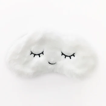 

Relaxing Home Shade Sleeping Aid Cute Eyelashes Soft Plush Break Blindfold Office Eye Mask Lightweight Cartoon Cloud Eyepatch