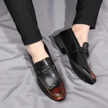 Стиль для мужчин; модная мужская обувь; кожаная обувь из материала под бычью кожу; дышащая напрямую от производителя модель популярный товар дышащая молодежная мода