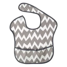 Регулируемые детские нагрудники из полиэстера с карманом, водонепроницаемые нагрудники для обеденного кормления, Детские набивные нагрудники, Детский фартук