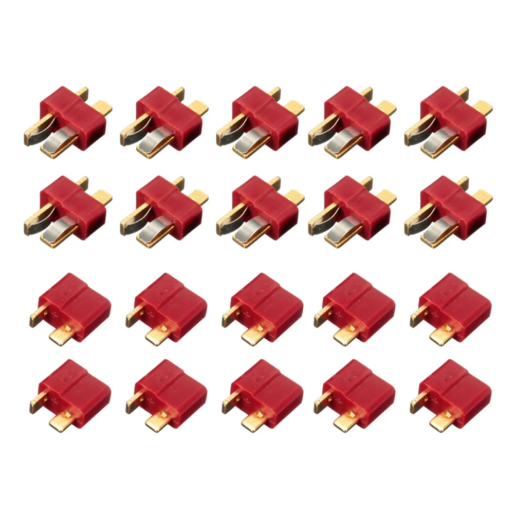 

20PCS/10Set Plastic & Copper T- Plug Male & Female Connectors Style For RC LiPo Battery