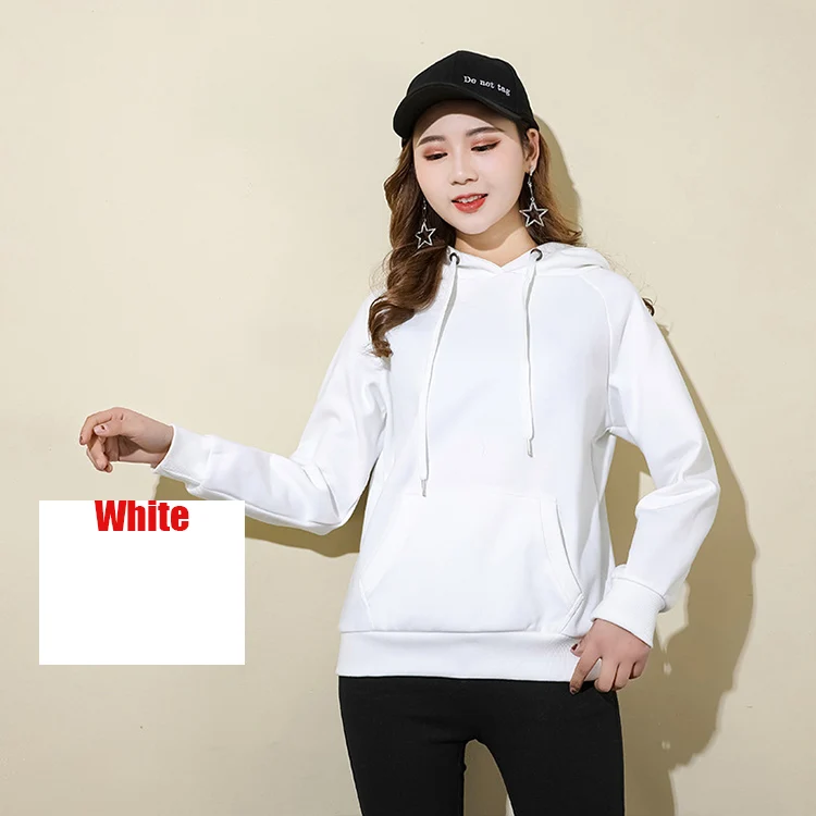 White Весенние шикарные толстовки, Женская толстовка, Женский бойфренд, свободные фиолетовые толстовки, свитшоты, Женская свободная толстовка с капюшоном - Цвет: White