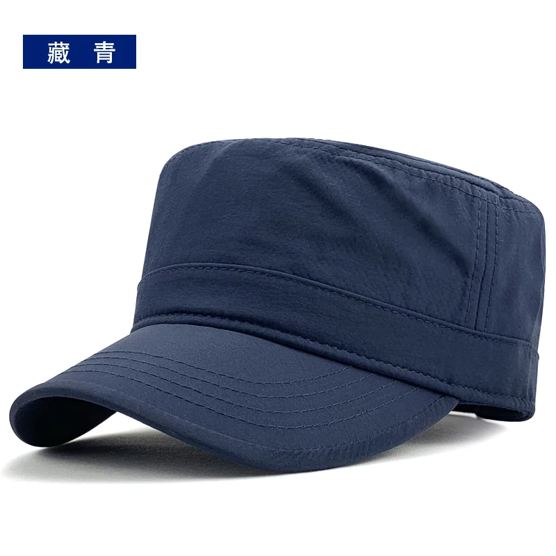  - 2021 Big Head Man Outdoors Waterproof Large Size Army Flat Cap Men Summer Polyester Plus Size Mesh Military Hat 55-60cm 60-65cm