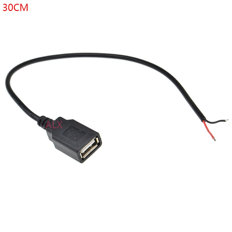 24AWG conector USB hembra de TYPE A, cable usb de 2 pines, línea de carga para tira de luz led flexible de solo color 5050, bricolaje| Conectores| - AliExpress